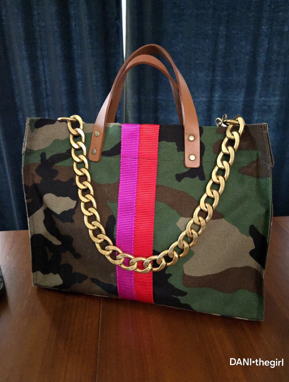 Chunky Gold Flat Link Bag Chain Strap